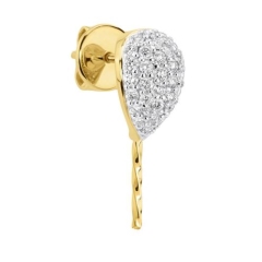 E/R. PAVE PEAR STUDS