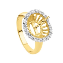 OVAL CLUSTER RING, ROLLERCOASTER