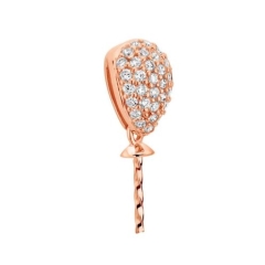 8x6 PAVE PEAR PENDANT