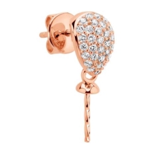 8x6 PAVE PEAR STUDS