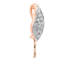 PAVE LEAF PEND. SET FROM BEHIND