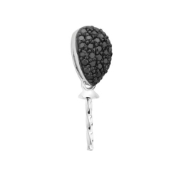 PLUMP PEAR, PAVE PEND. BLK DIA.