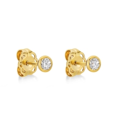 18KYG, 0.20ct R/O DIA. STUDS
