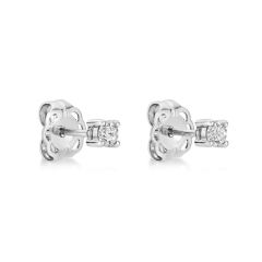 9KWG, 0.11ct 4 CLAW DIA. STUDS