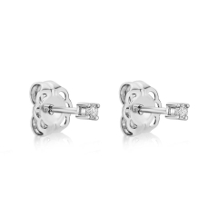 9KWG, 0.03ct 4 CLAW DIA. STUDS