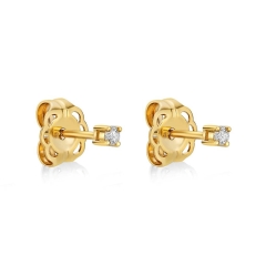 9KYG, 0.03ct 4 CLAW DIA. STUDS
