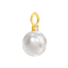 10mm S/SEA. 18KYG, 0.04ct DEMOUNTABLE