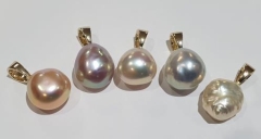 10mm NAT. COLOUR FW 9KYG PENDANT