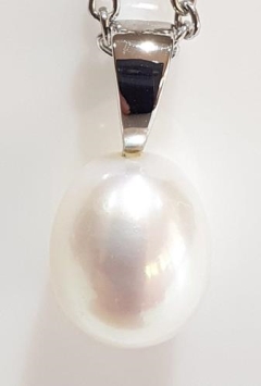 8.5mm OVAL FW SILVER PENDANT