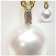 11mm S/SEA,9KYG PENDANT,0.05ct
