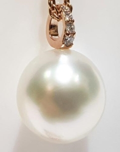 11mm S/SEA,9KRG PENDANT,0.05ct