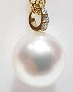 12mm S/SEA,9KYG PENDANT,0.05ct