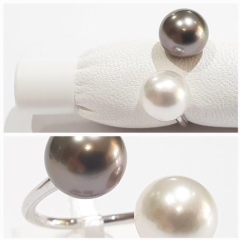 2x 10mm, S/SEA&TAHITIAN,14KWG RING, TRANSVERSE