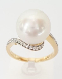12mmS/S 18KYG RING,  0.24ct