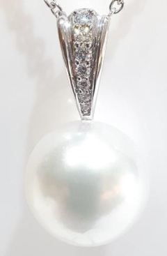 14mmS/SEA, 18KWG,  0.14ct