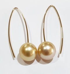 11mm RD GOLD S/SEA, 18KYG = MARQ. HOOK