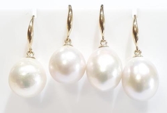 11mm WHT BAROQUE,FW, 9KYG LEAF S/HOOK
