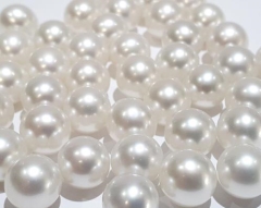 10mm OFF ROUND.. S/SEA, WHT GOOD LUSTRE