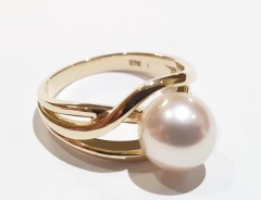 8.5mmAKOYA,9KYG  3 Y R RING