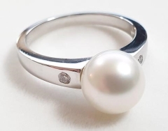 8.5mmS/SEA, 9KWG RING 0.04ct