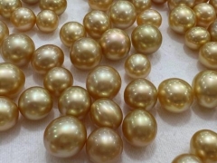 9mm OVAL GOLDEN S/SEA,HIGH LUSTRE