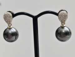 10mm RD TAHITIAN, 18KYG E/R  ARTI. 0.48ct